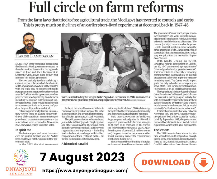 7 AUGUST DAILY NEWS EDITORIALS 2023